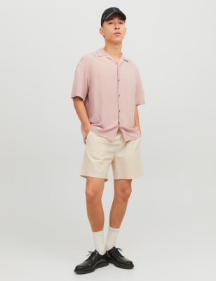 

Mens JACK & JONES Cotton Rich Elasticated Waist Jersey Shorts - Grey, Grey