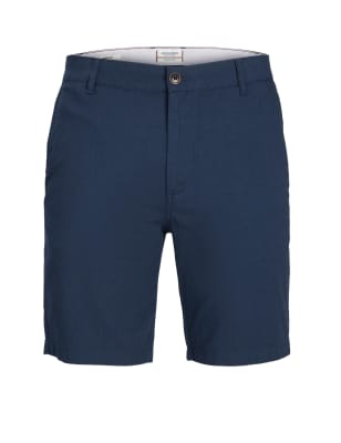 Cotton Rich Chino Shorts With Linen