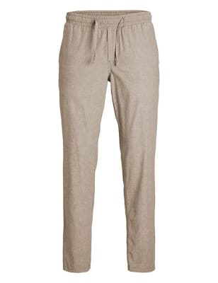 

Mens JACK & JONES Regular Fit Elasticated Waist Chinos - Grey Mix, Grey Mix