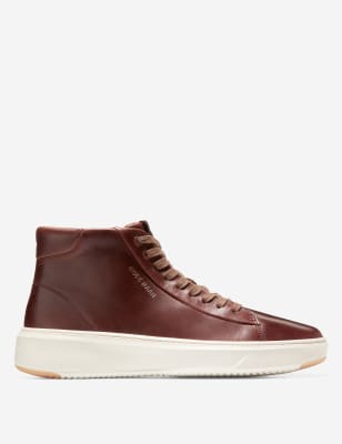 Grandpro Topspin Leather Lace-Up Trainers