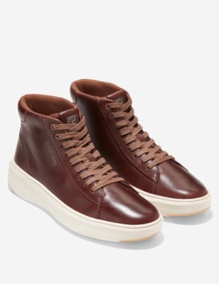 Grandpro Topspin Leather Lace-Up Trainers
