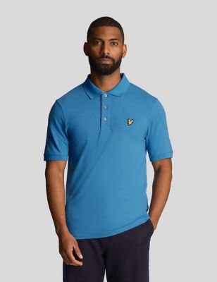 Lyle & Scott Men's Cotton Rich Logo Polo Shirt - M - Blue, Blue,Green,Turquoise
