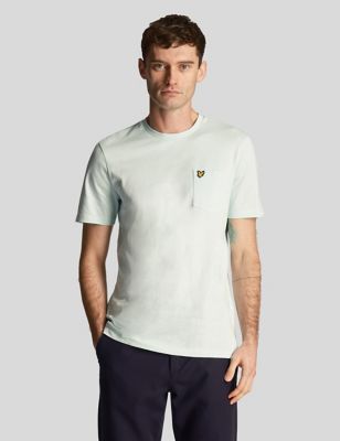 Pure Cotton Pocket Crew Neck T-Shirt