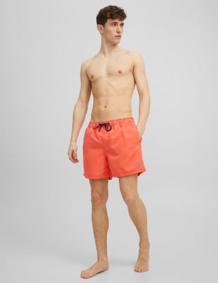 

Mens JACK & JONES Pocketed Swim Shorts - Coral, Coral