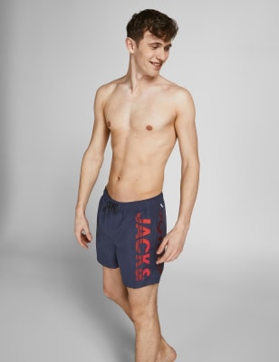 

Mens JACK & JONES Pocketed Swim Shorts - Navy, Navy