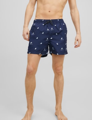 

Mens JACK & JONES Pocketed Swim Shorts - Navy Mix, Navy Mix