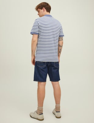 

JACK & JONES Polo de algodón de rayasMens - Blue Mix, Blue Mix