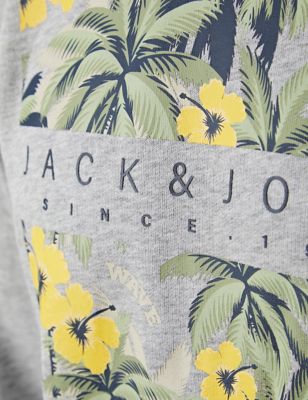 

Mens JACK & JONES Cotton Rich Crew Neck Sweatshirt - Grey Mix, Grey Mix