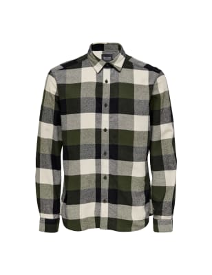 Pure Cotton Check Flannel Shirt