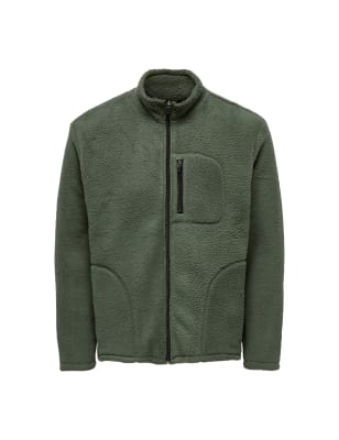 Fleece Zip Up Funnel Neck Jacket