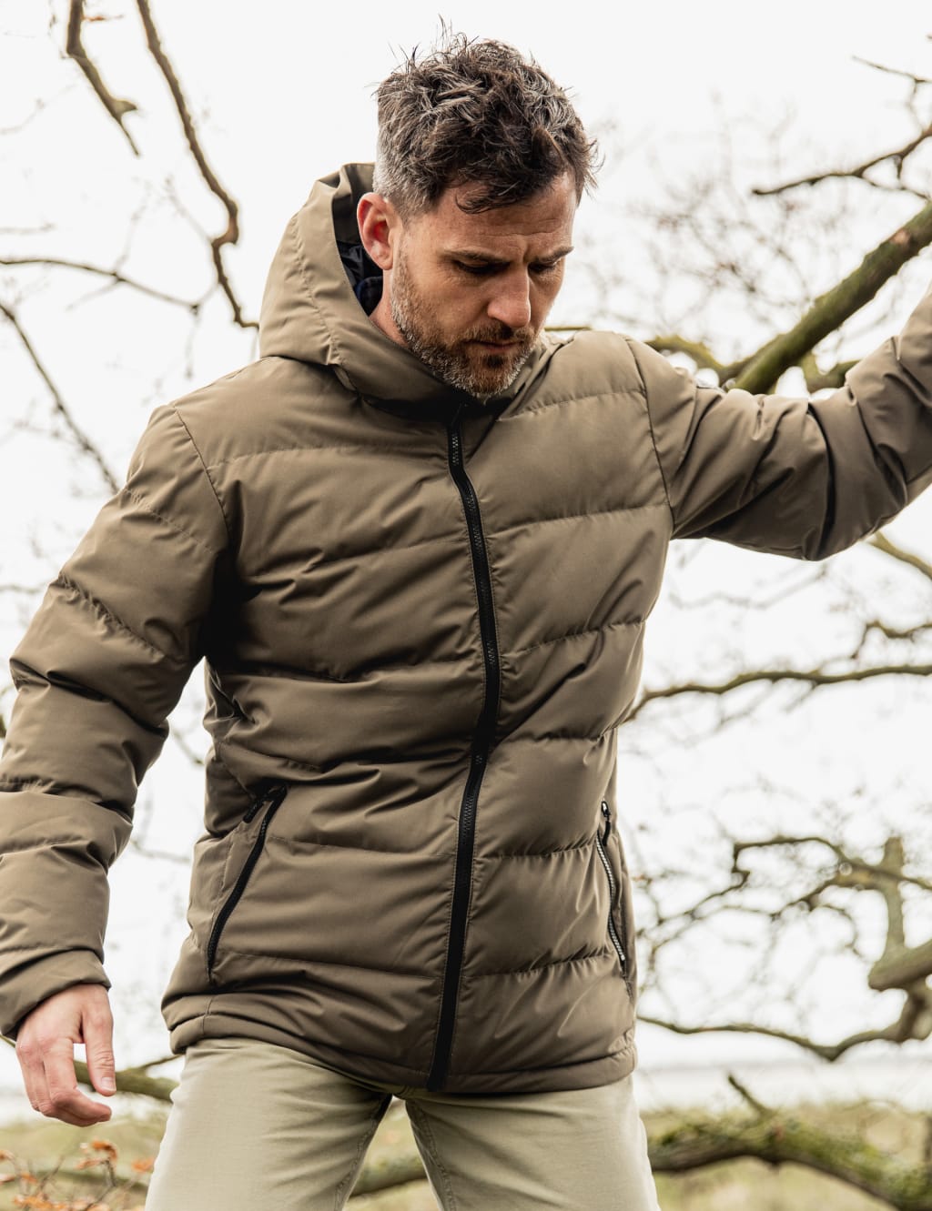 Men s Beige Coats Jackets M S M S
