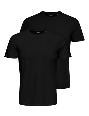 2pk Slim Fit Cotton Rich Crew Neck T-Shirts