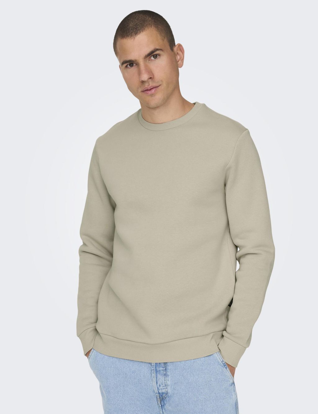 Cotton Rich Crew Neck Sweatshirt