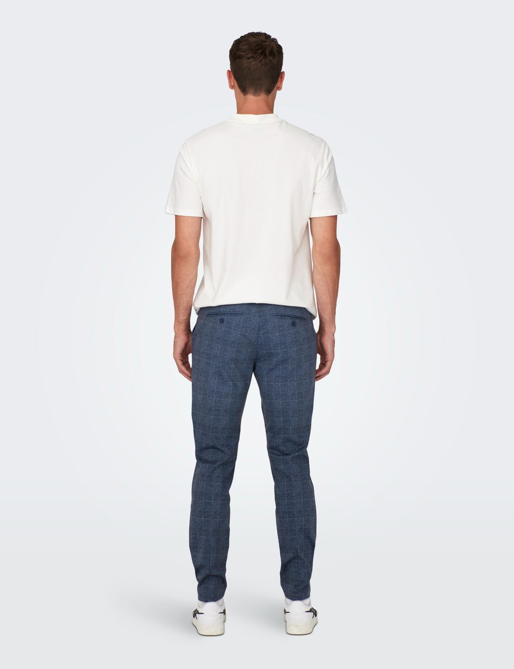 Tapered Fit Checked Trousers image 4