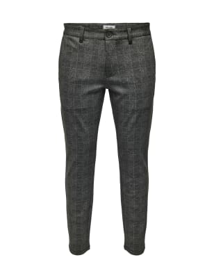 Tapered Fit Checked Trousers