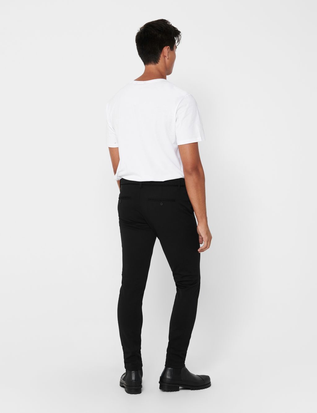 Tapered Fit Flat Front Trousers image 4