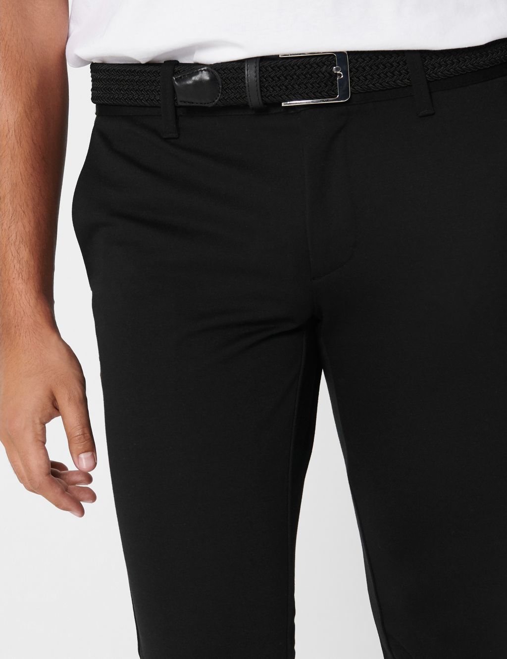Tapered Fit Flat Front Trousers image 5