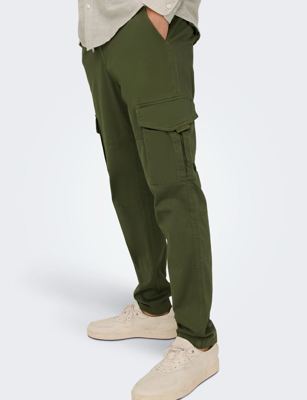 Tapered Fit Cargo Trousers image 4