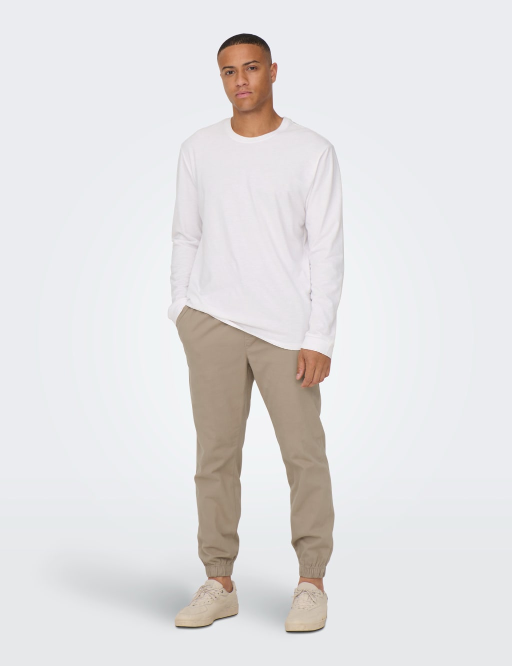 Tapered Fit Cuffed Chinos image 1