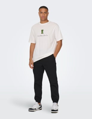 Tapered Fit Cuffed Chinos