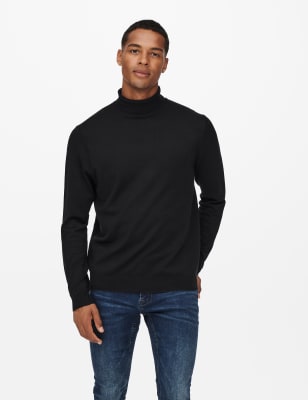 roll neck tops men's
