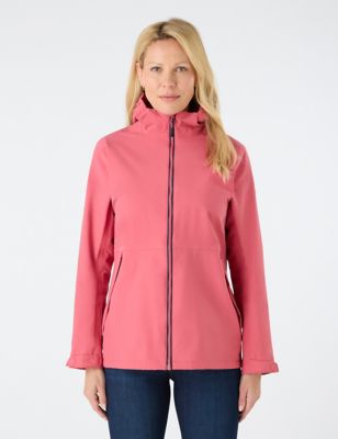 Musto Women's Hooded Rain Jacket - 8 - Pink, Pink,Navy
