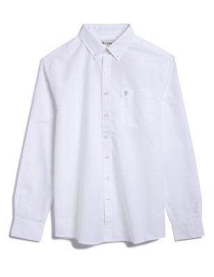 Cotton Blend Oxford Shirt