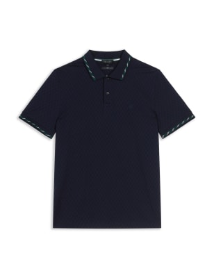 Slim Fit Pure Cotton Tipped Polo Shirt