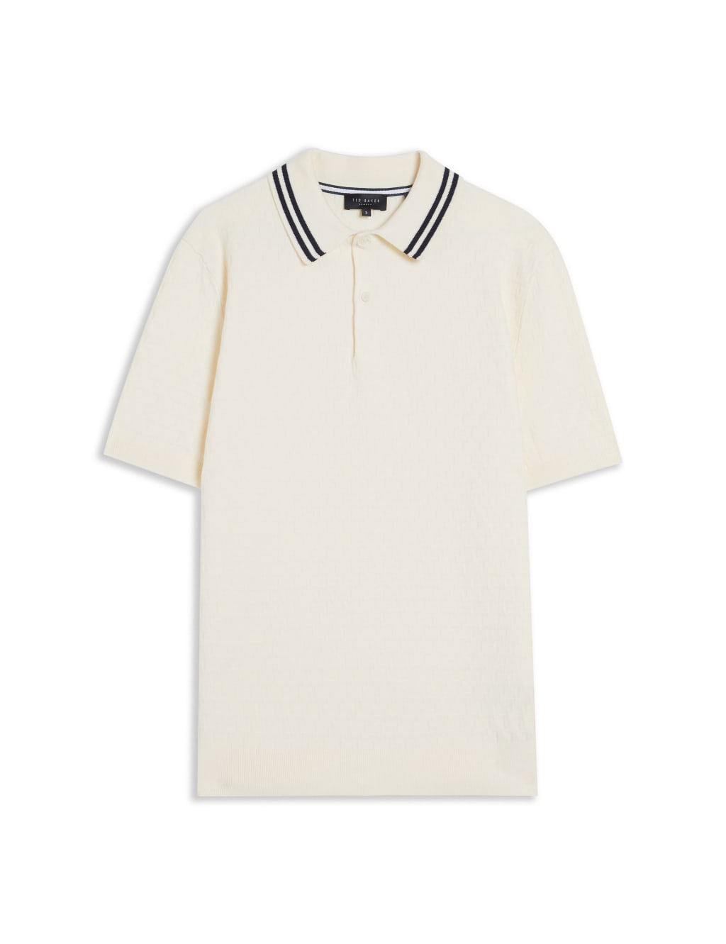 Textured Tipped Collar Polo Shirt image 2