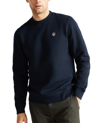 Pure Cotton Crew Neck Sweatshirt