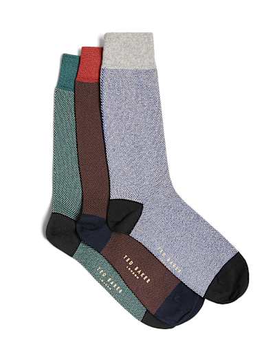 3pk Assorted Cotton Rich Socks