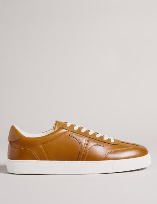 Leather Lace Up Trainers