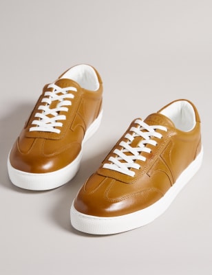 Leather Lace Up Trainers