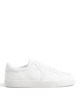 Leather Lace Up Trainers