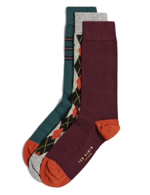 3pk Assorted Cotton Rich Socks