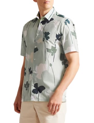 Pure Cotton Floral Oxford Shirt