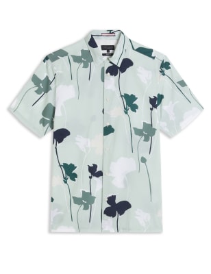Pure Cotton Floral Oxford Shirt
