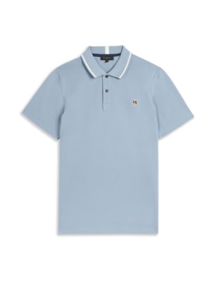 Pure Cotton Tipped Collar Polo Shirt