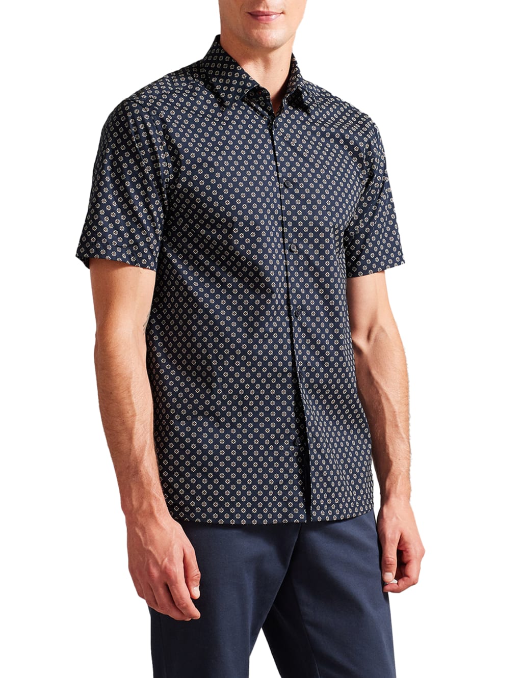 Pure Cotton Geometric Print Shirt image 1