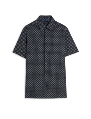 Pure Cotton Geometric Print Shirt
