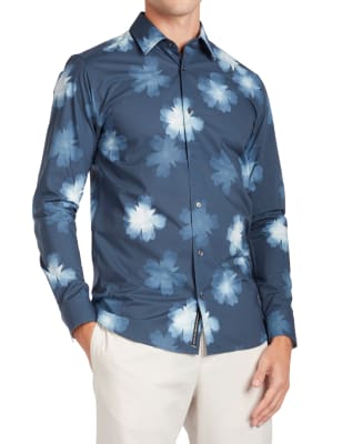 Regular Fit Pure Cotton Floral Shirt