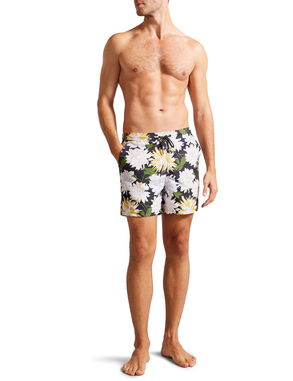 Pocketed Floral Swim Shorts image 1