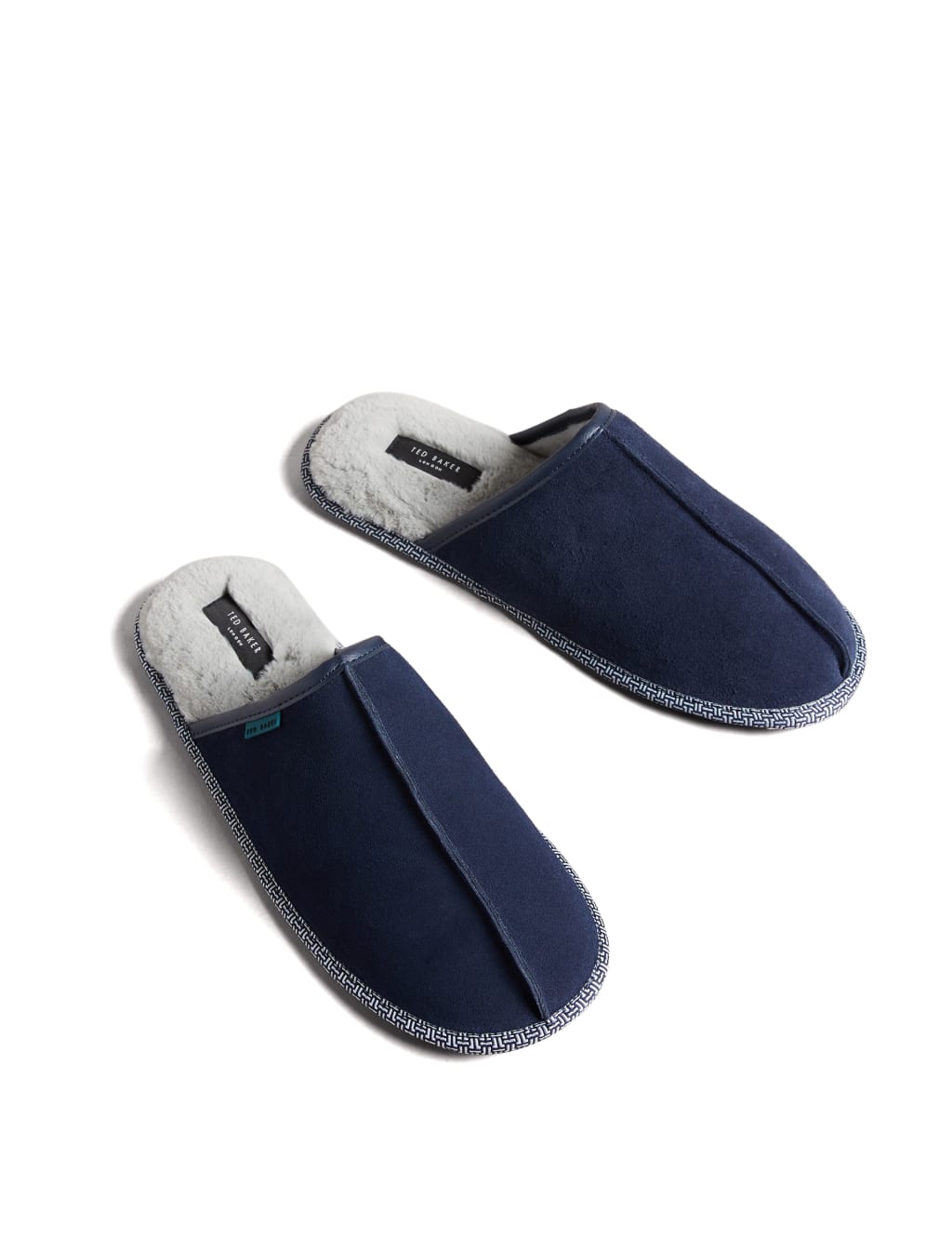 Suede Fleece Lined Mule Slippers image 2