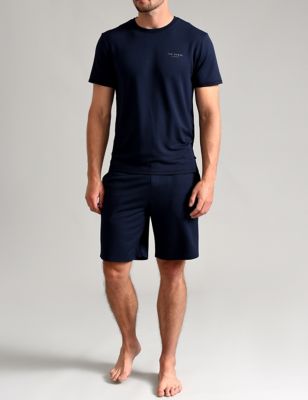 Ted Baker Mens Pyjama Shorts - Navy, Navy,Grey