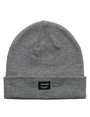 

Mens JACK & JONES Knitted Beanie Hat - Grey, Grey