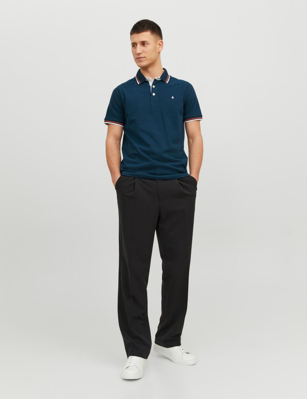 Slim Fit Pure Cotton Tipped Polo Shirt image 3