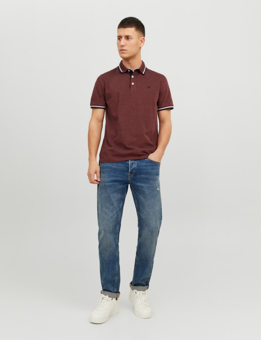 Slim Fit Pure Cotton Tipped Polo Shirt image 3