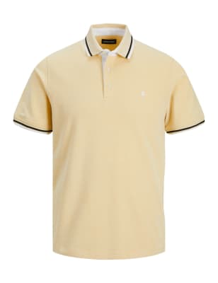 Slim Fit Pure Cotton Tipped Polo Shirt
