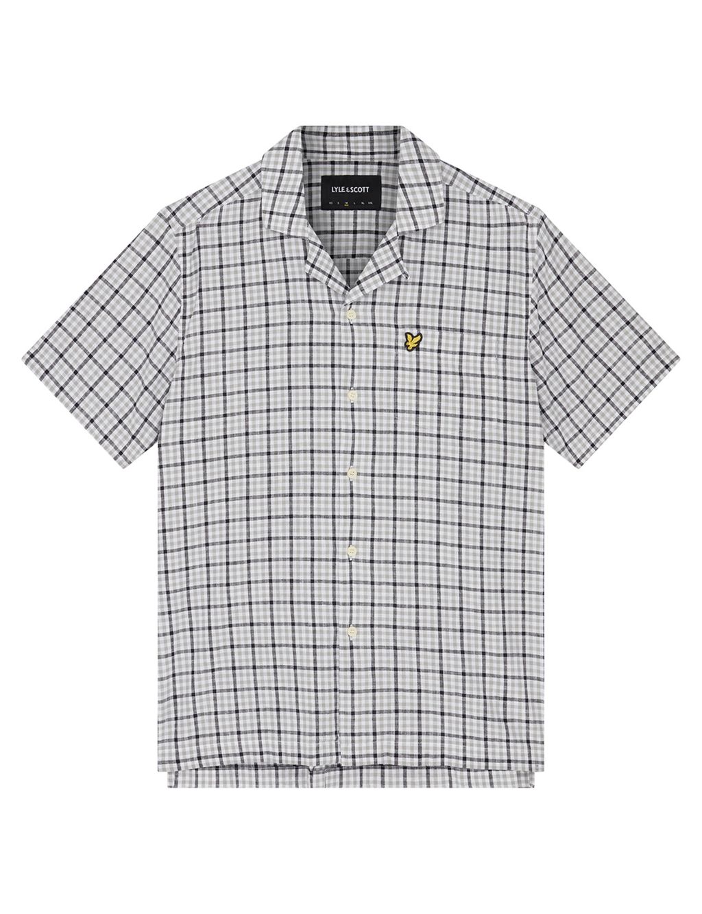 Pure Cotton Gingham Check Revere Shirt image 5