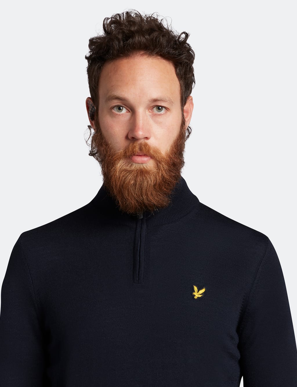 Merino Wool Blend Half Zip Jumper image 5